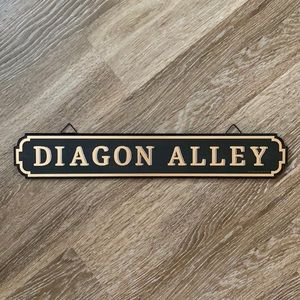 Harry Potter New Diagon Alley wood wall sign
